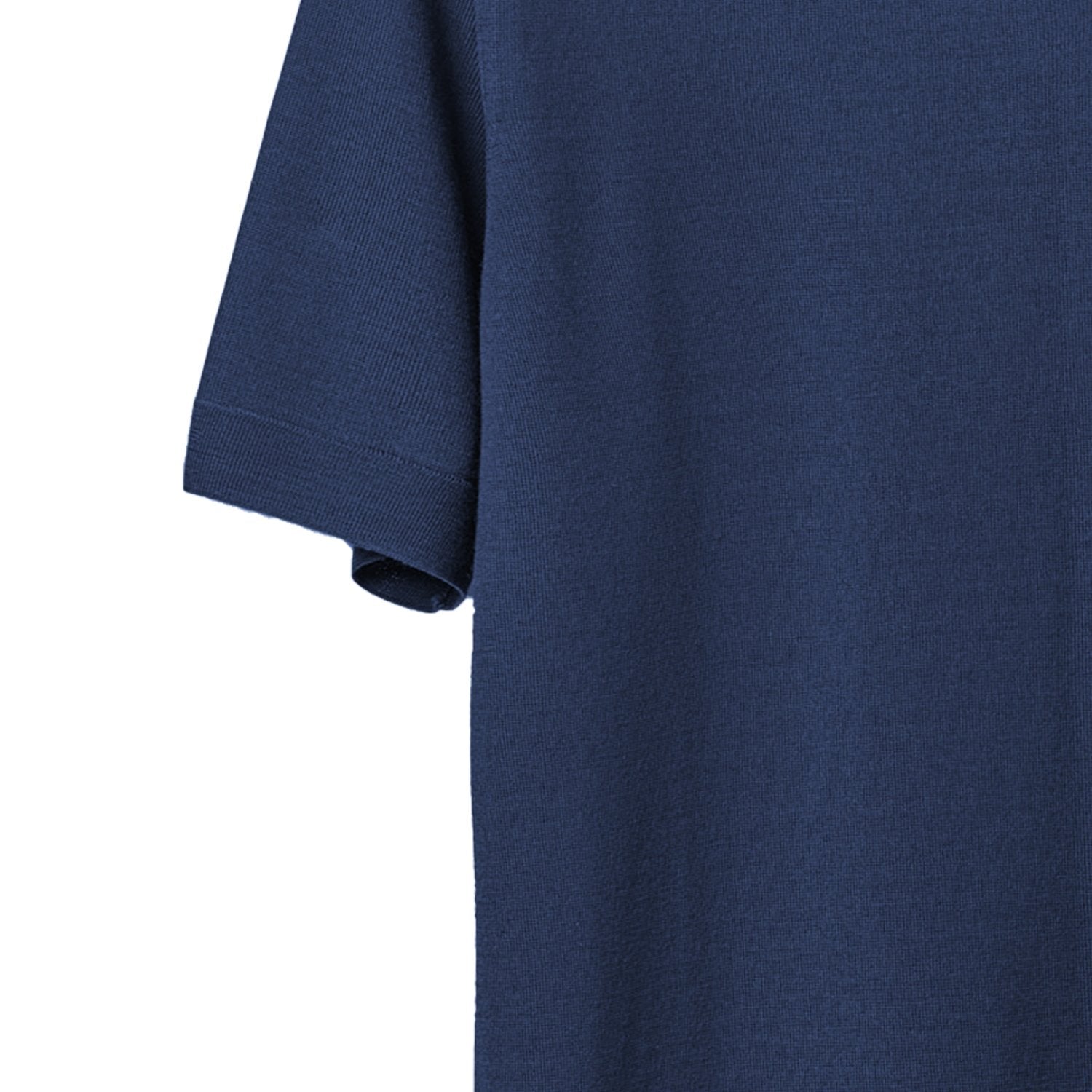 Men's Short-Sleeved Polo Shirt in Pure Extrafine Merino Wool